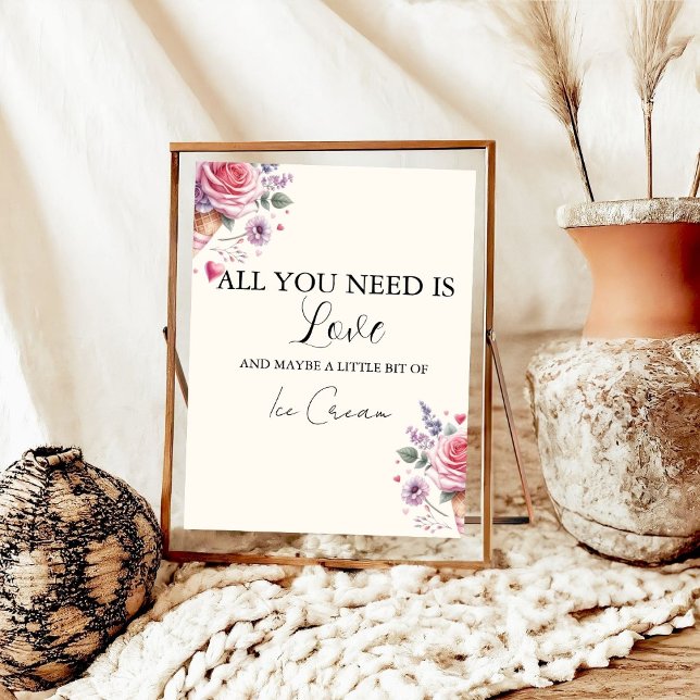 Geschmacksverstärker Eiscreme-Brautparty-Bar Poster (Von Creator hochgeladen)