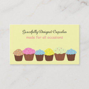 Geschmackvoll gestaltete Cupcakes Visitenkarte