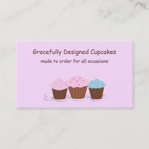 Geschmackvoll gestaltete Cupcakes Visitenkarte