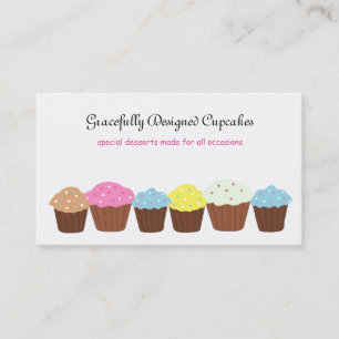 Geschmackvoll gestaltete Cupcakes Visitenkarte