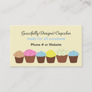 Geschmackvoll gestaltete Cupcakes Visitenkarte