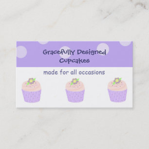 Geschmackvoll gestaltete Cupcakes Visitenkarte
