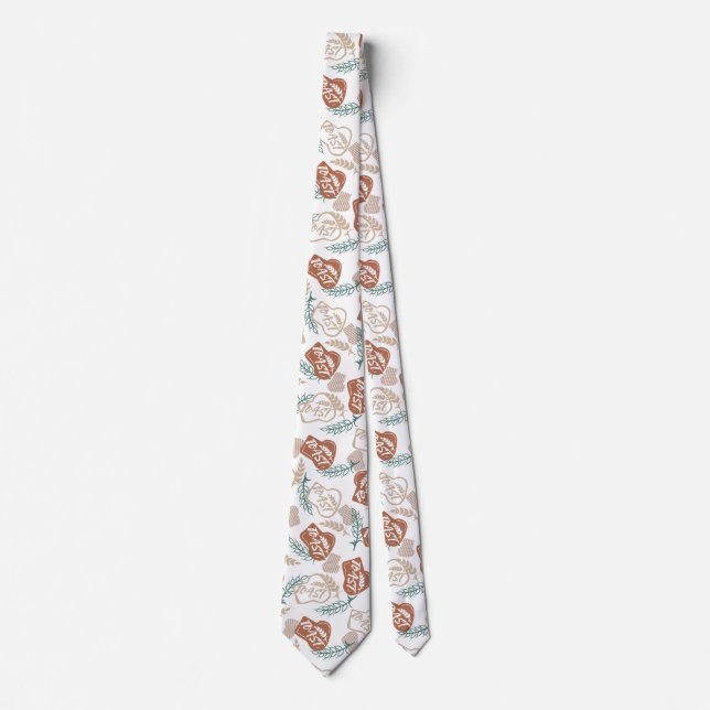 Geschmackvolle Brot Toast Muster Neck Tie Krawatte (Vorderseite)