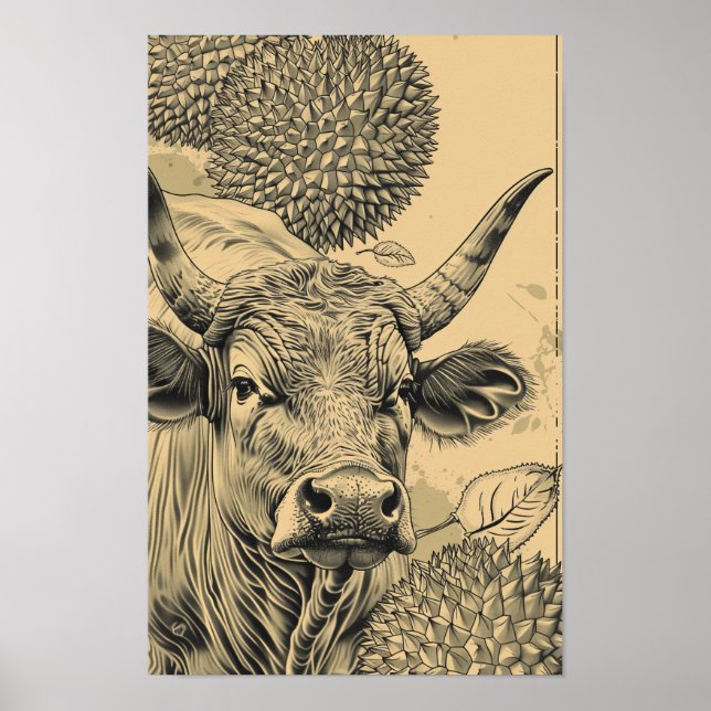 Geschmackvolle Duran-Flavored Jerky Packaging Illu Poster (Vorne)