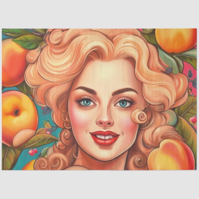 Geschmackvolle Frauen Peachy Keen Dekoupage Papier (Vorderseite)