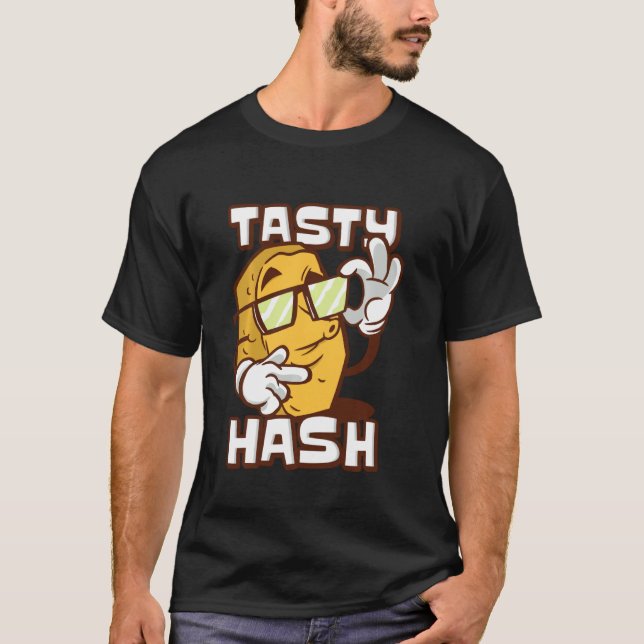 Geschmackvolle Hash Browns Frühstück Food Hash Bro T-Shirt (Vorderseite)