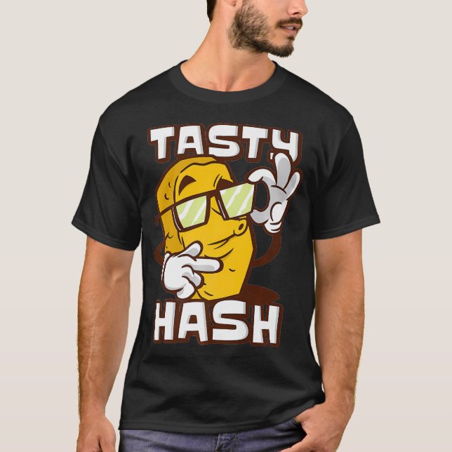 Geschmackvolle Hash Browns Frühstück Futter Hash B T-Shirt (Vorderseite)