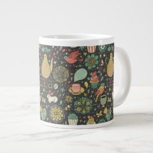 Geschmackvolle, helle Tea Card Jumbo-Tasse