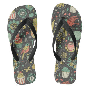 Geschmackvolle helle Tee-Karte Flip Flops