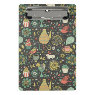 Geschmackvolle helle Tee-Karte Mini Klemmbrett