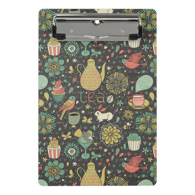 Geschmackvolle helle Tee-Karte Mini Klemmbrett (Vorderseite)