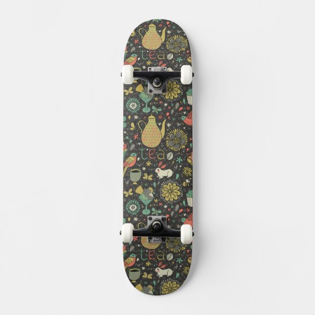 Geschmackvolle helle Tee-Karte Skateboard (Vorderseite)