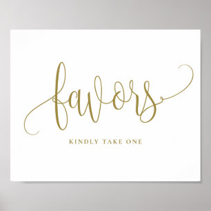 Geschmackvolle Kalligrafie-Schrift Party-Geschenke Poster