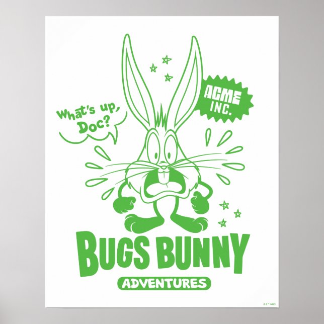 Geschmackvolle Retro BUGS BUNNY™ Poster (Vorne)