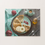 Geschmackvolle rustikale Frühstückskrepes Äpfel Ho Puzzle<br><div class="desc">Dieses herrliche Puzzle mit Puzzle bietet köstliche Frühstückscrepes und Apfel mit Honig auf einem rustikalen Tisch #breakfast #food #crepes #pancakes #jigsawpuzzle #gifts #fun #stockingstuffers #games #games</div>