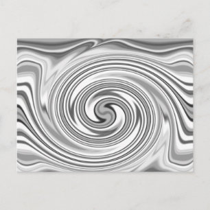 Geschmackvolle schwarz monochrome verwischte Spira Postkarte