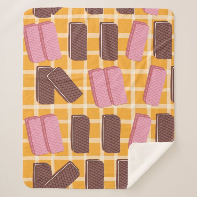 Geschmackvolle Wafers Nahtloser Hintergrund Sherpadecke (Vorderseite)