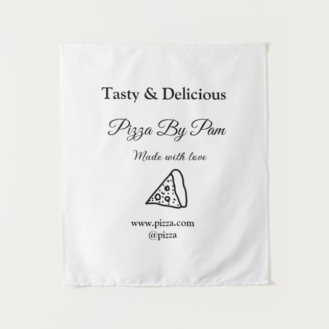 Geschmackvolles Pizzeria mit Liebe gekocht Wandteppich (Vorderseite)