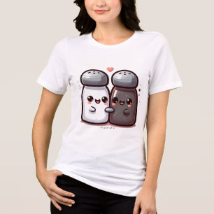 Geschmackvolles Salz- und Pfefferkuppeldesign Tri-Blend Shirt