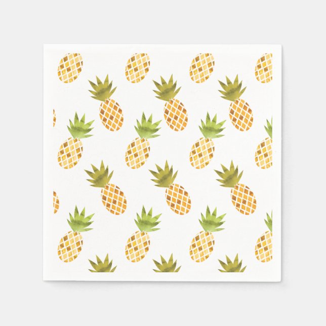Geschmackvolles tropisches Ananas-Muster Serviette (Vorderseite)