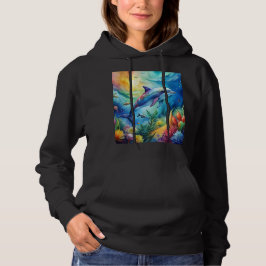 Geschmalter Delfin Hoodie