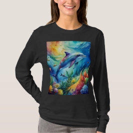 Geschmalter Delfin T-Shirt