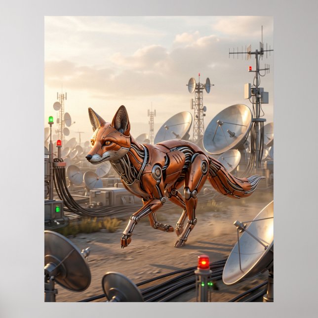 Geschmiedeter Fuchs Glut Poster (Vorne)