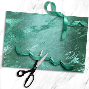 Geschmolchene Jade   Smaragdgrüner Luxus-Marmor Seidenpapier