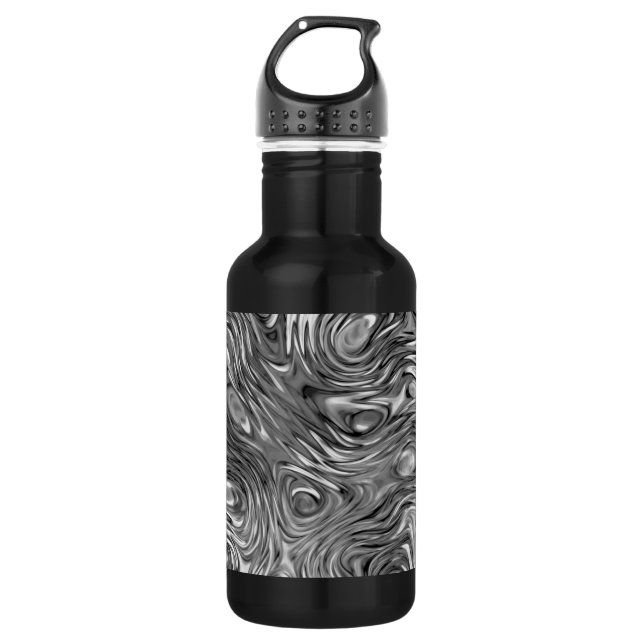 Geschmolzene Aluminium schwarz Trinkflasche (Vorderseite)