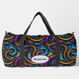 Geschmolzene Chrom-Wirbel Duffle Bag