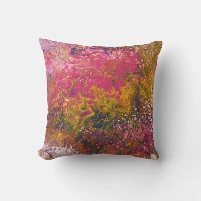 Geschmolzene Crayon-Serie - Akryllische Pour-Maler Kissen (Vorderseite)