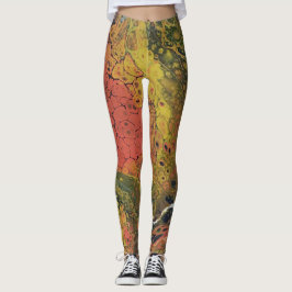 Geschmolzene Crayon-Serie - Akrylpourine Leggings