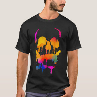 Geschmolzene Farbschädel T-Shirt