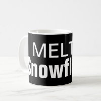 Geschmolzene Schneeflockekaffee-Tasse