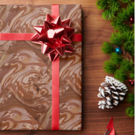 Geschmolzene Schokoladenkakaoflasche Braunen Desse Geschenkpapier