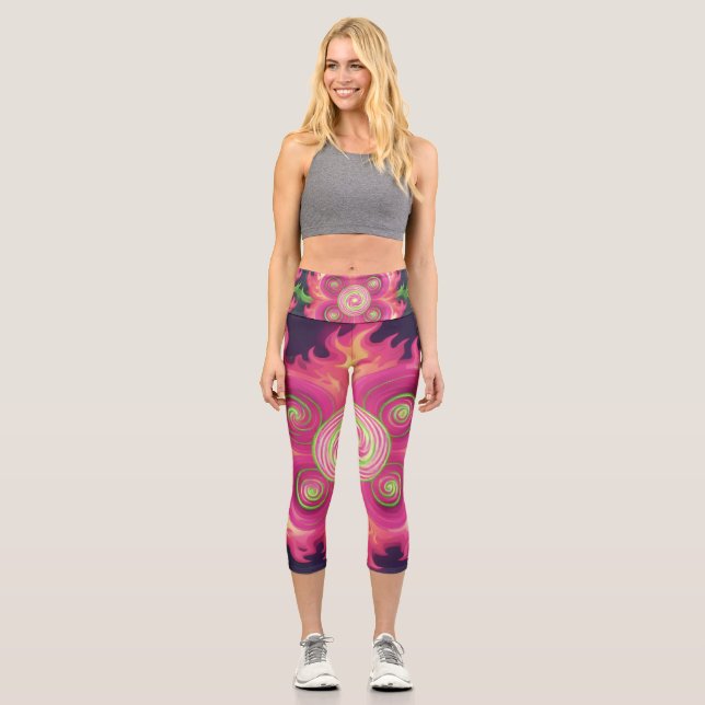 Geschmolzene Süßigkeiten  Capri Leggings (Vorderseite)