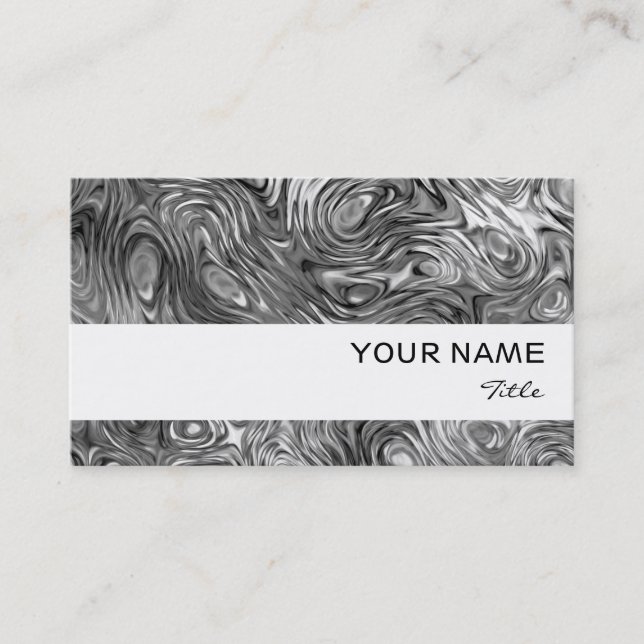 Geschmolzene Visitenkarte, weißer Streifen Visitenkarte (Vorderseite)