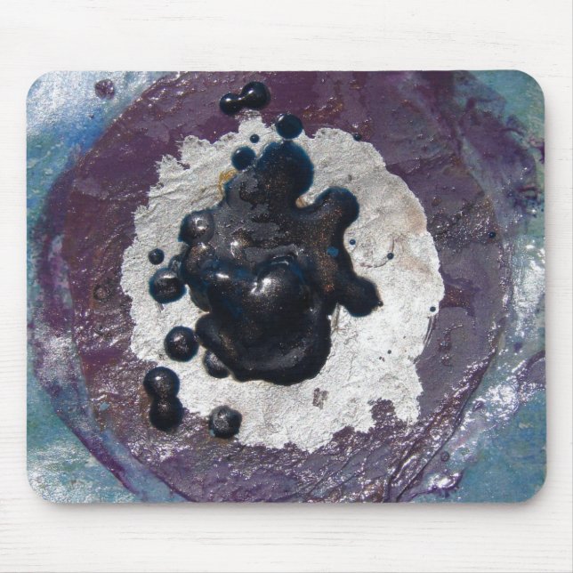Geschmolzene Zeichenstift-Pfütze abstrakt Mousepad (Vorne)