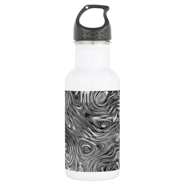Geschmolzener Aluminium weiß Edelstahlflasche (Vorderseite)