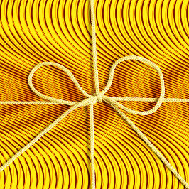 Geschmolzener Goldeffekt Moiré-Streifen - Abstrakt Geschenkpapier