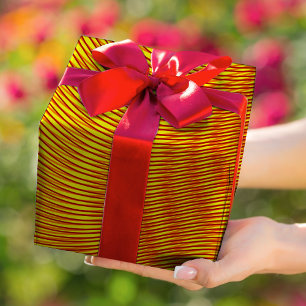 Geschmolzener Goldeffekt Moiré-Streifen - Abstrakt Geschenkpapier