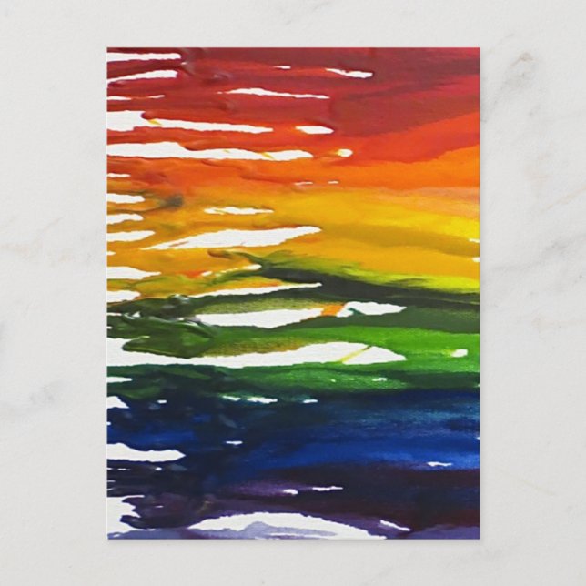 Geschmolzener Krebs auf Leinwand Postkarte (Vorderseite)