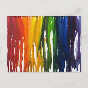 Geschmolzener Krebs auf Leinwand Postkarte