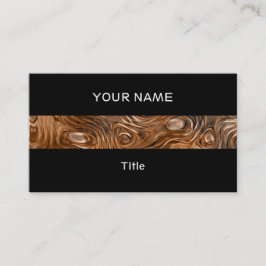 Geschmolzener "Kupfer"-Druckstreifen schwarz auf d Visitenkarte