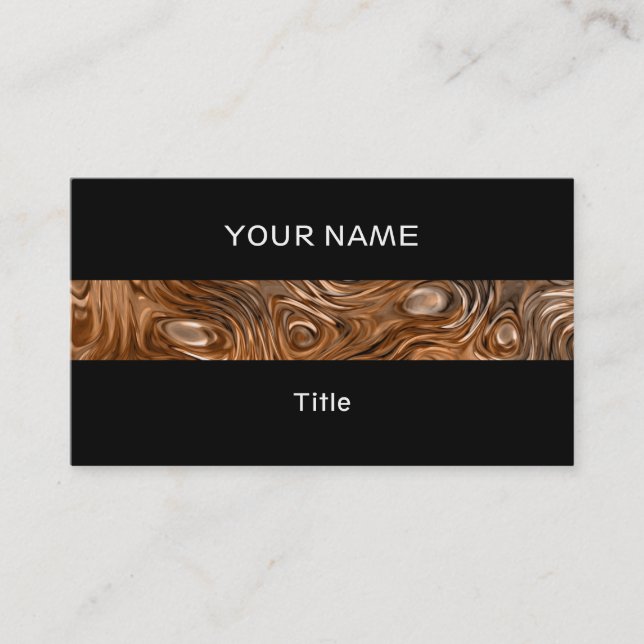 Geschmolzener "Kupfer"-Druckstreifen schwarz auf d Visitenkarte (Vorderseite)