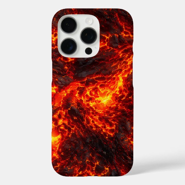 Geschmolzener Lavastrom Vulkanisches Abstrakt Case-Mate iPhone Hülle (Rückseite)