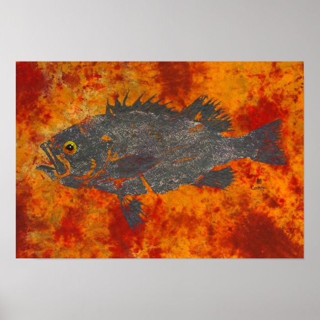 Geschmolzener Rockfish - 19" x 13" Poster (Vorne)