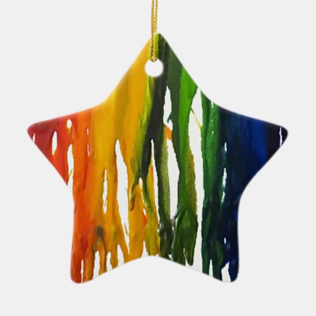 Geschmolzener Zeichenstift auf Kampagne Keramik Ornament (Vorne)