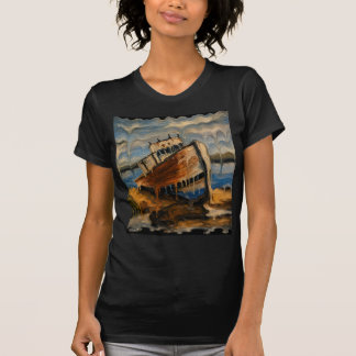 Geschmolzenes gestrandetes Schiff | Surrealer Küst T-Shirt
