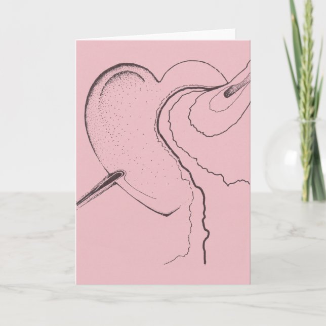 geschmolzenes Herz Feiertagskarte (Vorderseite)